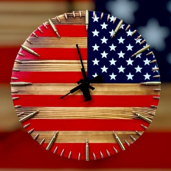 Horloge Artisanale Drapeau Américain