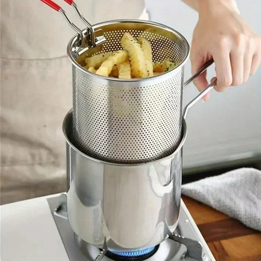 1200 ml Deep Fryer Pot with Strainer – Maison Elmora