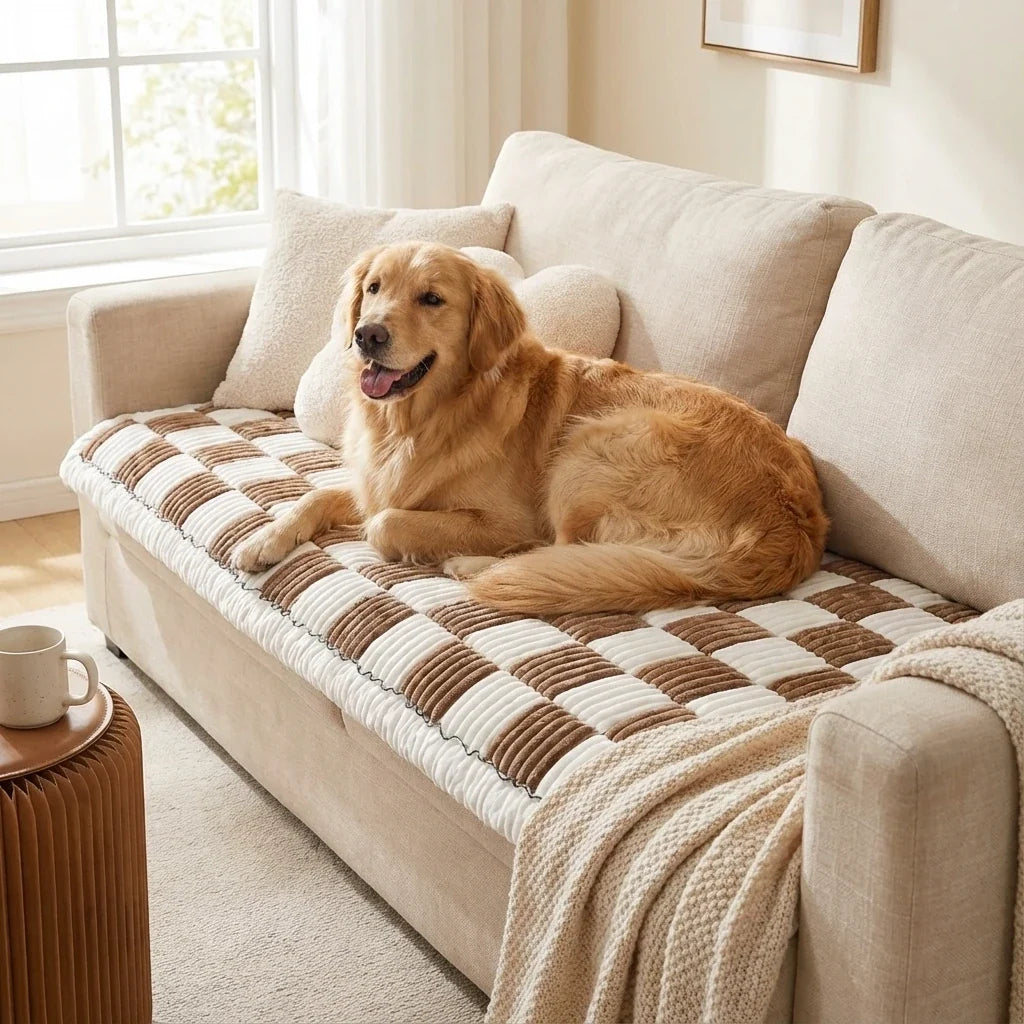 Quilted Patchwork Sofa Protector and Pet Mat