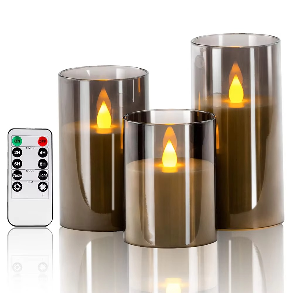 Bougies sans flamme réalistes avec télécommande