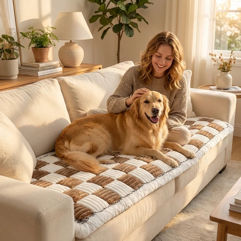 Quilted Patchwork Sofa Protector and Pet Mat