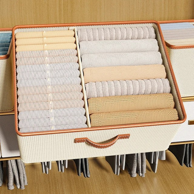 Foldable Storage Box with Dividers, 50 × 40 cm