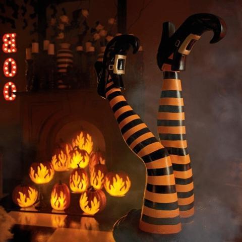 Piquets Jambes de Sorcière - Déco Halloween