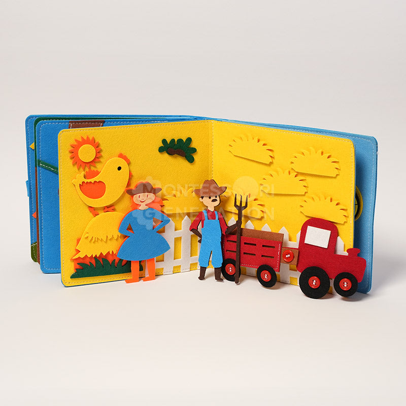 Farm Felt Activity Book, 10 Pages, Ages 3+