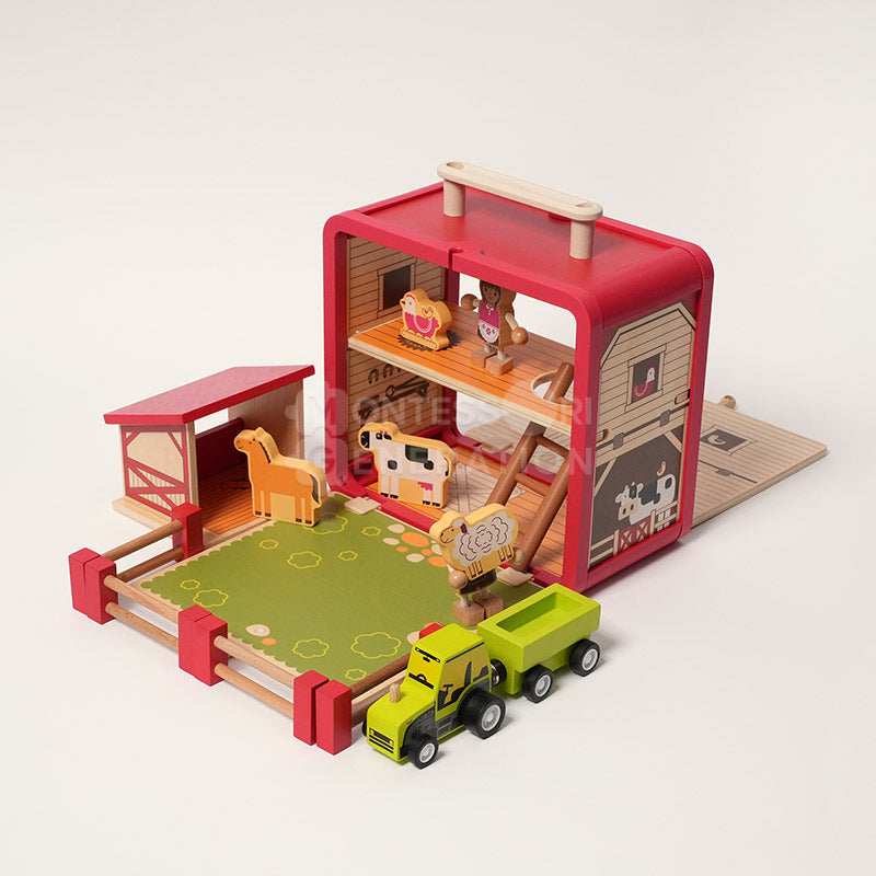 Wooden Farm Play Set to Assemble, 14 Pieces, Ages 3+