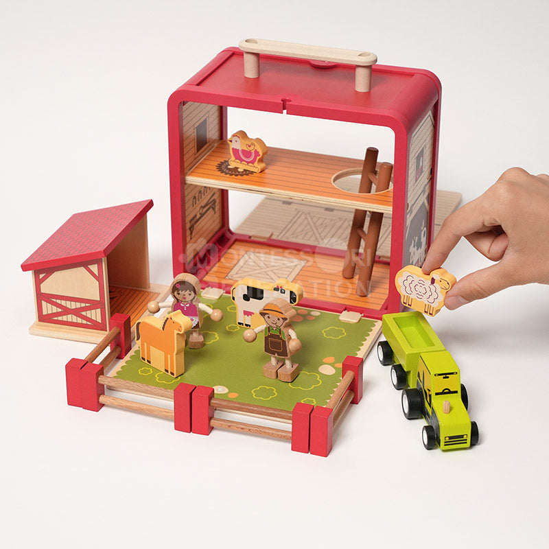Wooden Farm Play Set to Assemble, 14 Pieces, Ages 3+