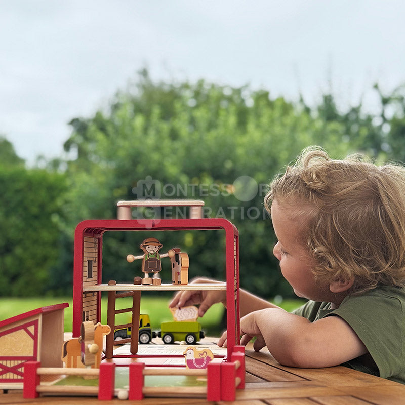 Wooden Farm Play Set to Assemble, 14 Pieces, Ages 3+