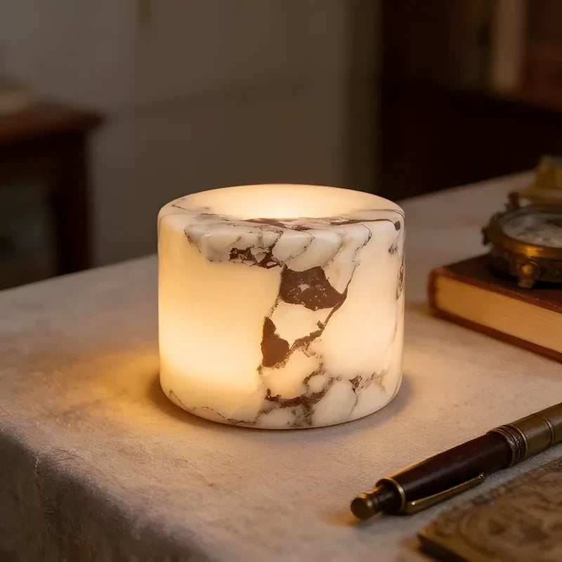 Lampe d'Ambiance en Marbre Véritable Sans Fil