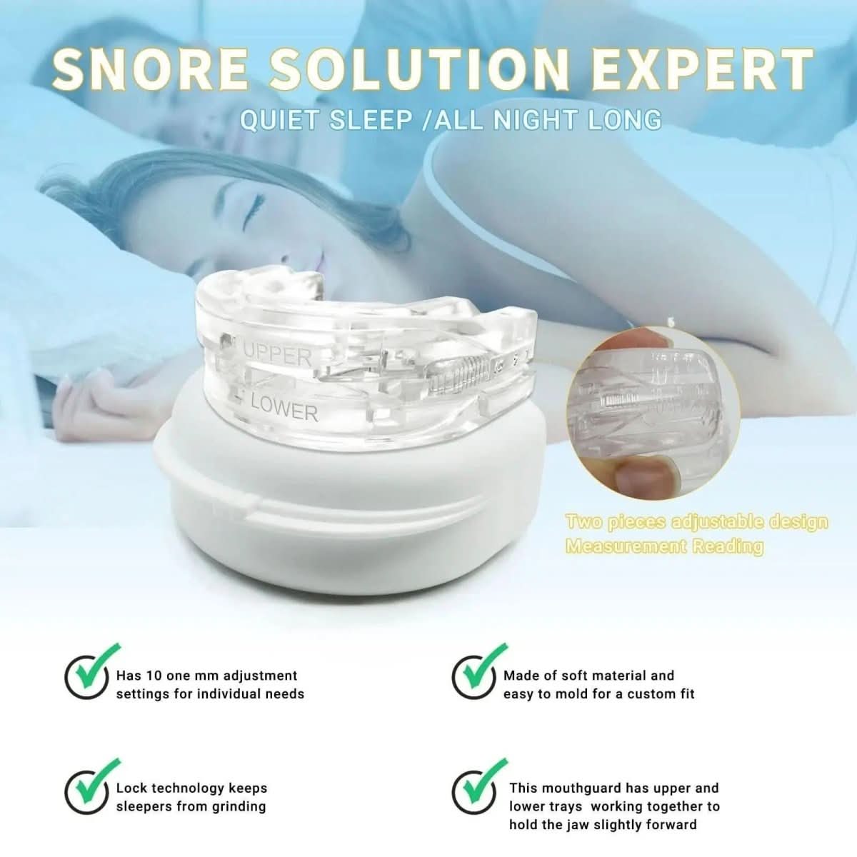 Glamcase Gouttière Anti-Ronflement Nuit