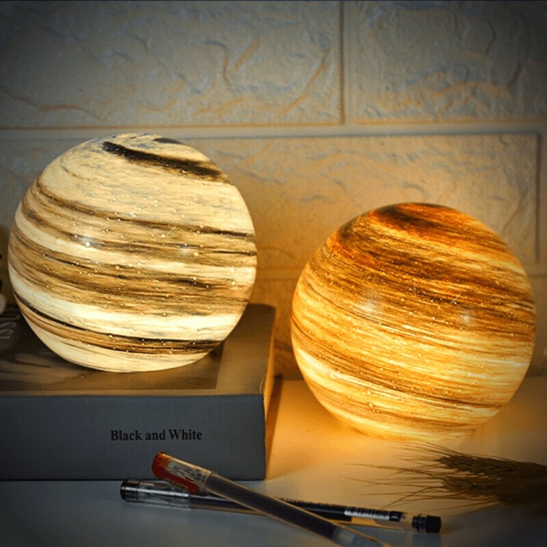 Lampe lune en verre, 16 couleurs, télécommande