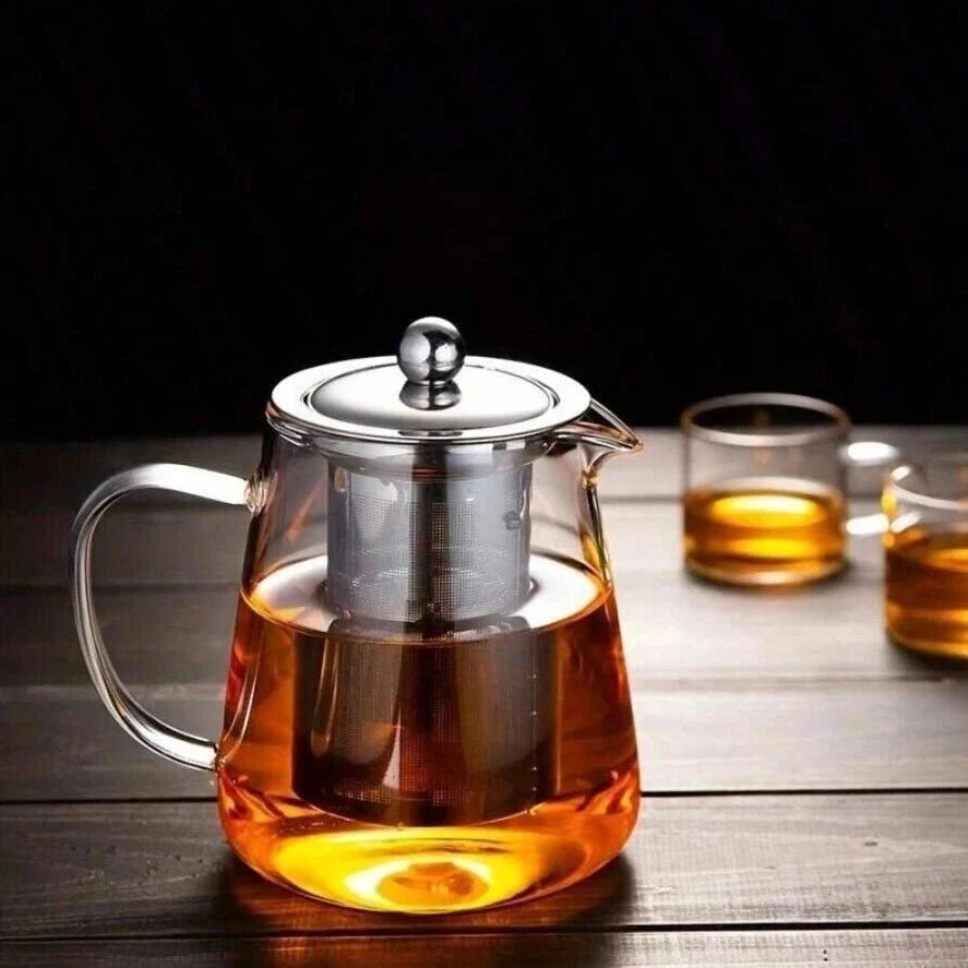 Borosilicate Glass Teapot with Stainless Steel Infuser