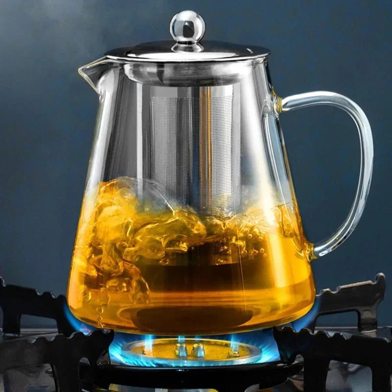 Borosilicate Glass Teapot with Stainless Steel Infuser