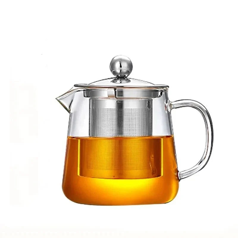 Théière en verre borosilicaté avec infuseur inox