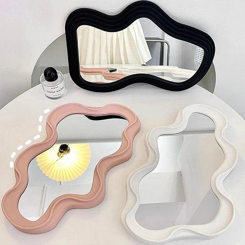 Miroir en forme de nuage, design moderne, 26 × 41 cm