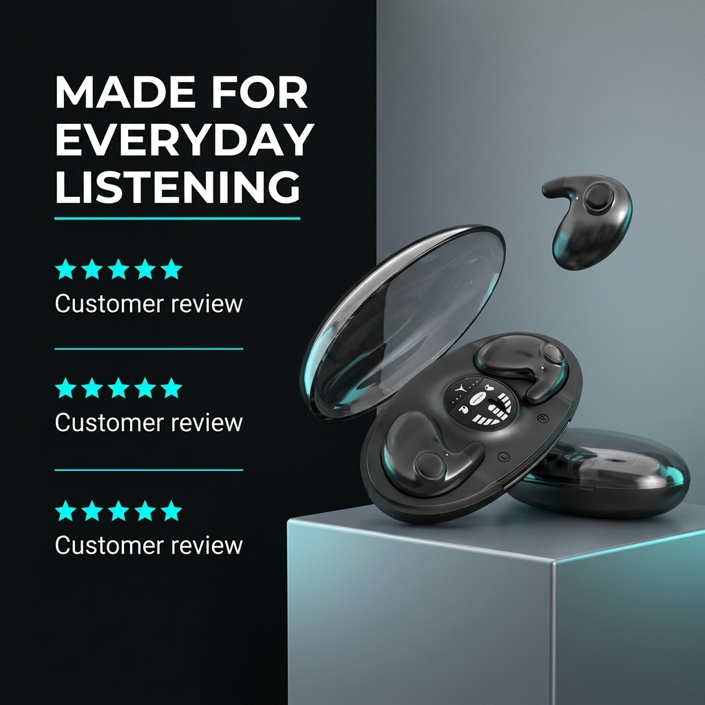 Écouteurs sans fil ultra-plats Bluetooth 5.3