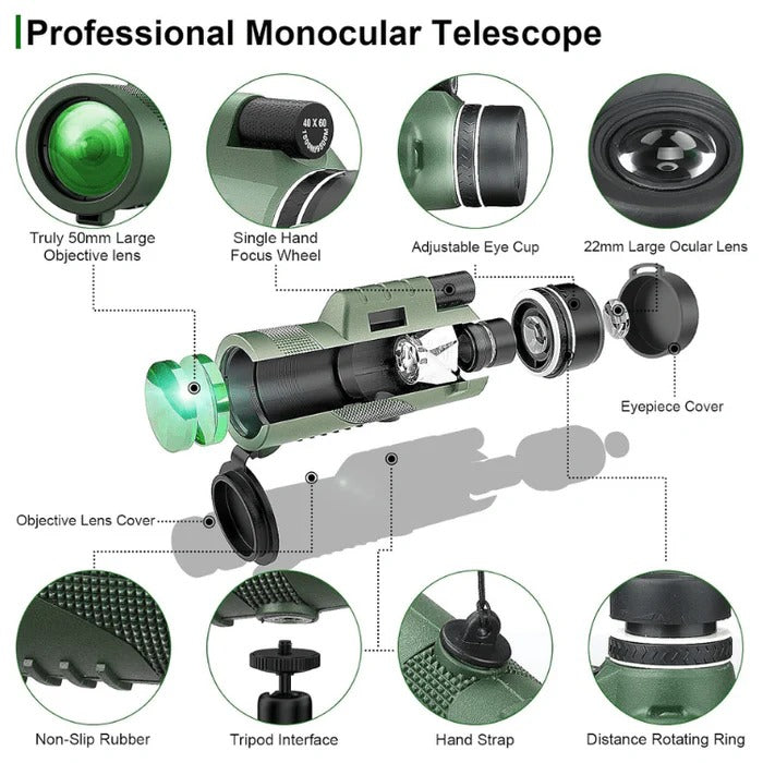 Monoculaire Compact de Poche
