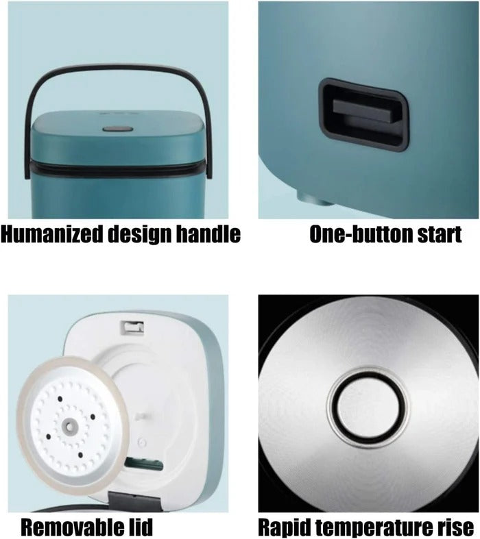 Mini Rice Cooker with Steamer Tray