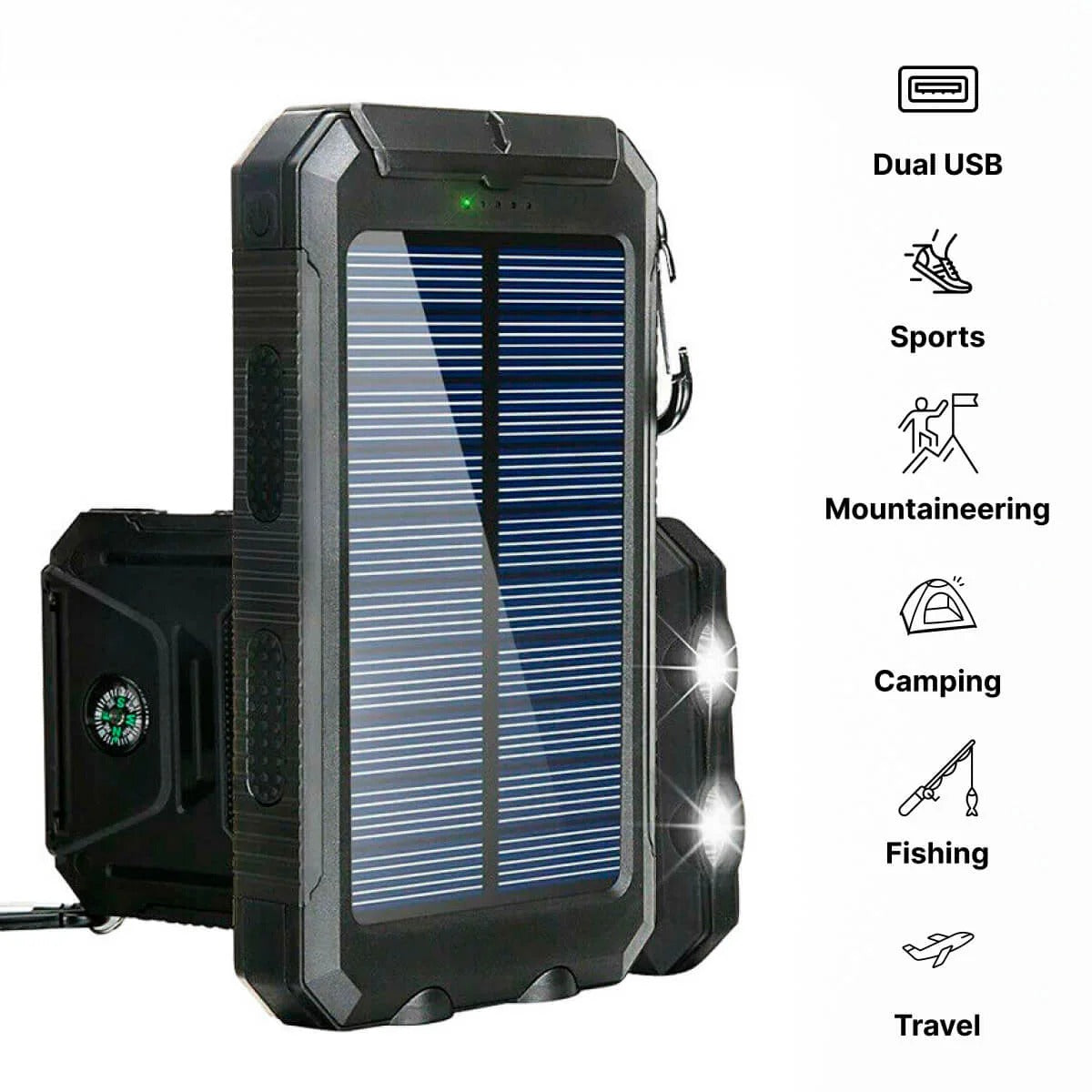 Batterie Externe Solaire Étanche