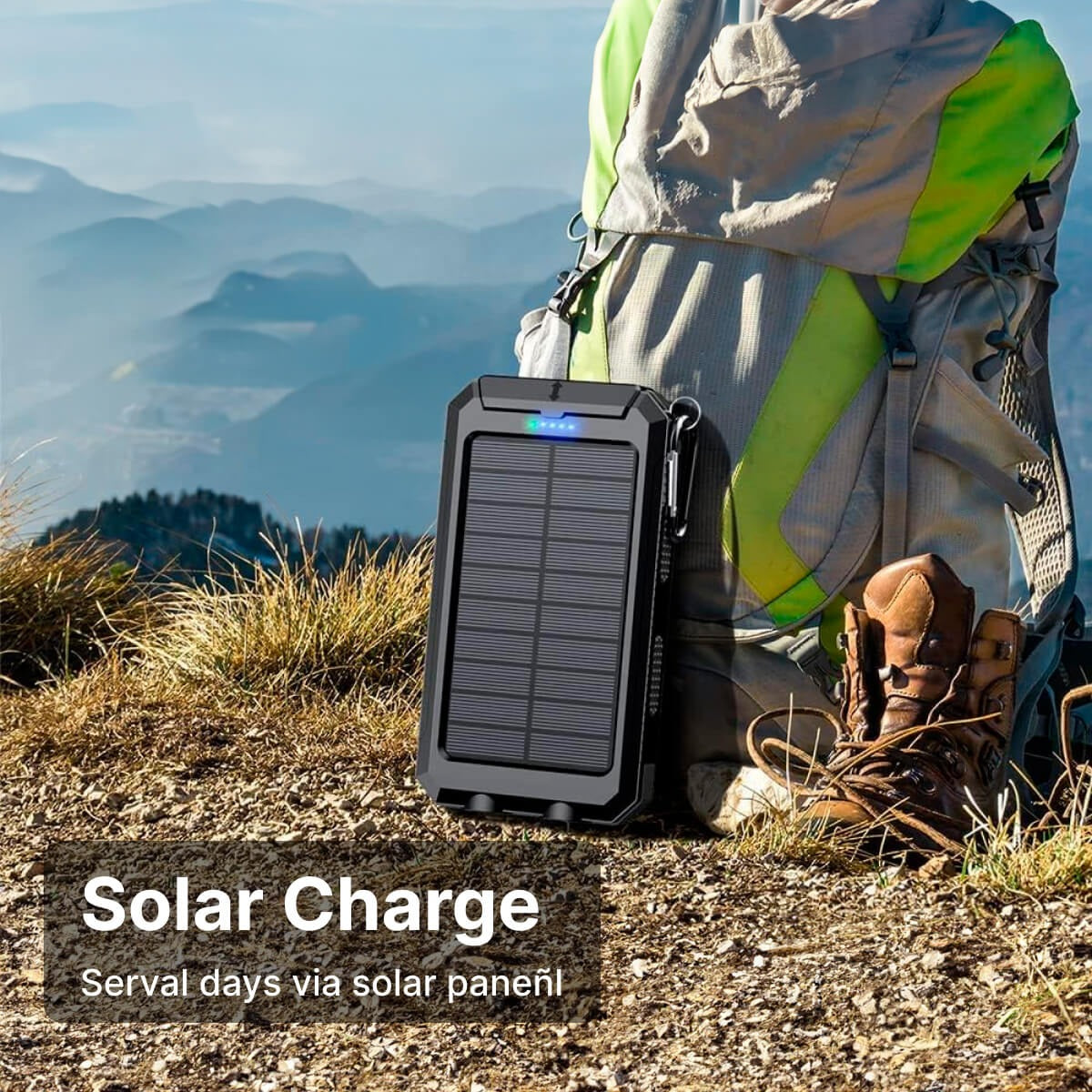 Batterie Externe Solaire Étanche