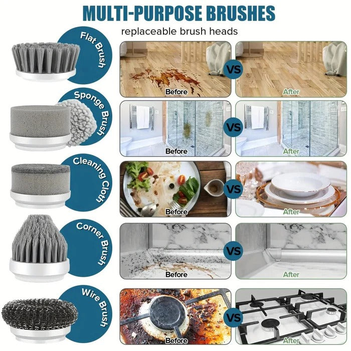 Brosse rotative turbo pour nettoyage intensif