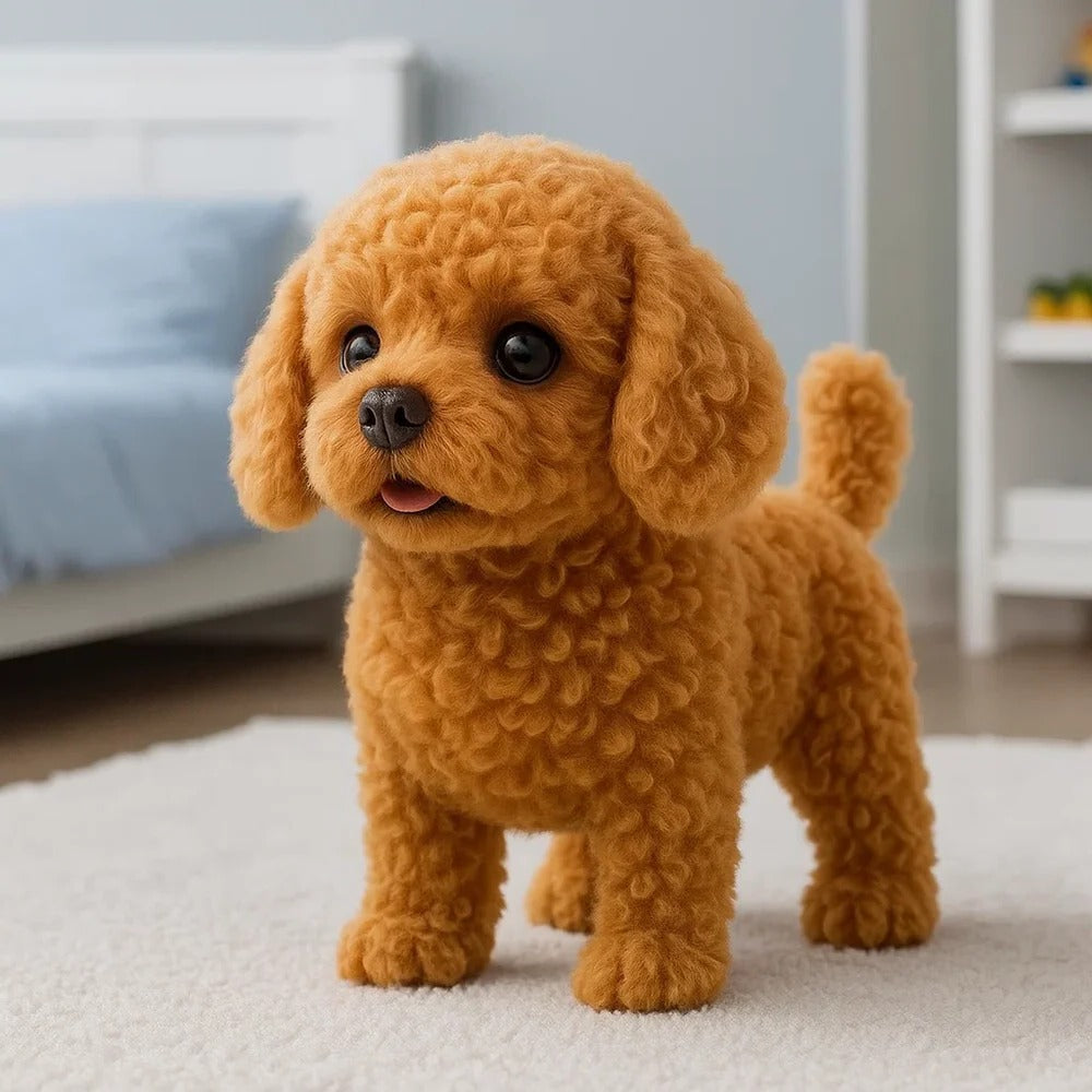Peluche interactive chiot realiste