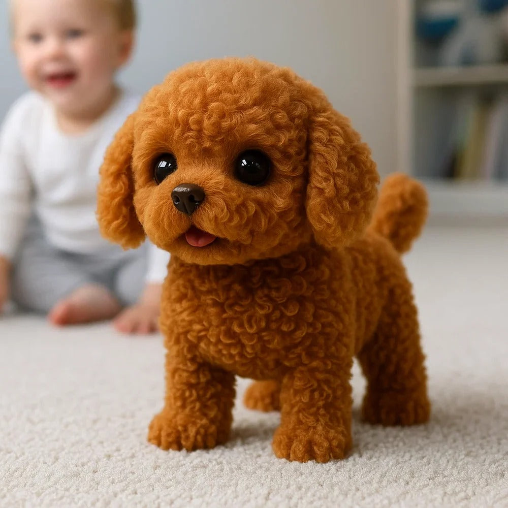 Peluche interactive chiot realiste