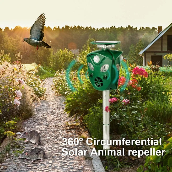 Répulsif Animaux Solaire Ultrasonique 360°