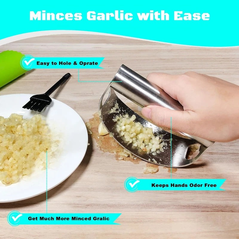 Garlic Press Rocker Set Stainless Steel