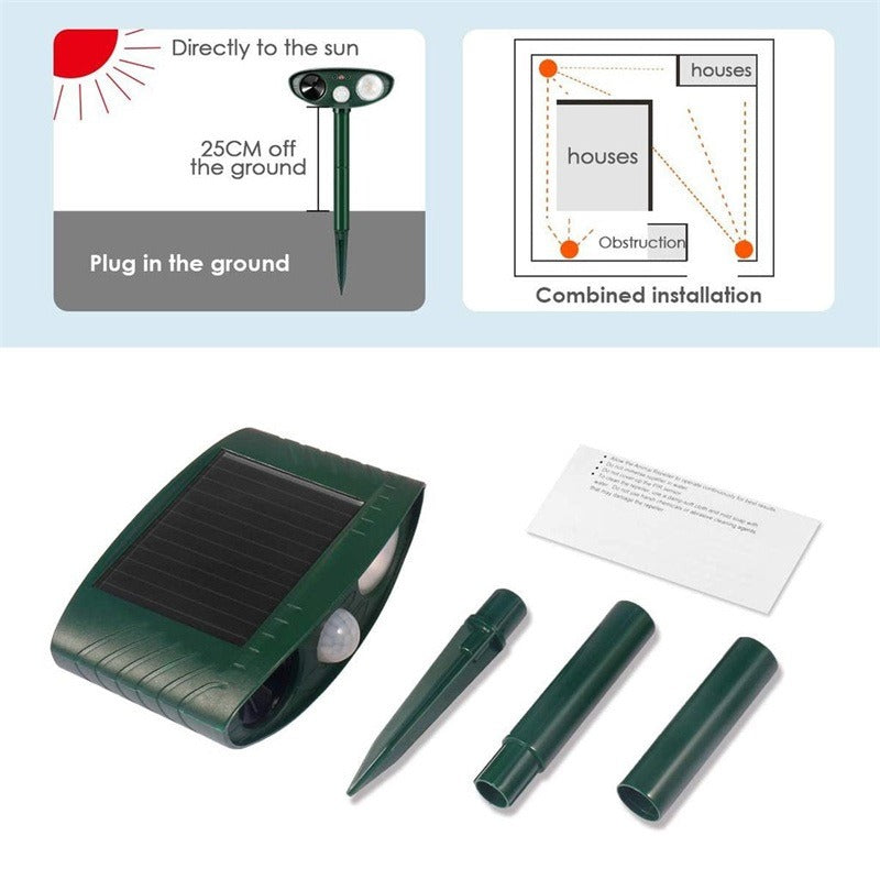 Répulsif Animaux Ultrasonique Solaire