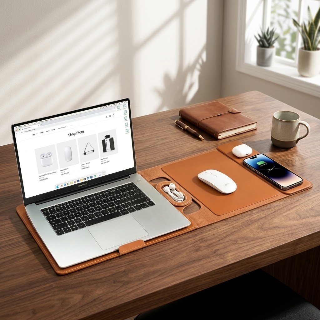 Housse pour ordinateur portable avec support et charge