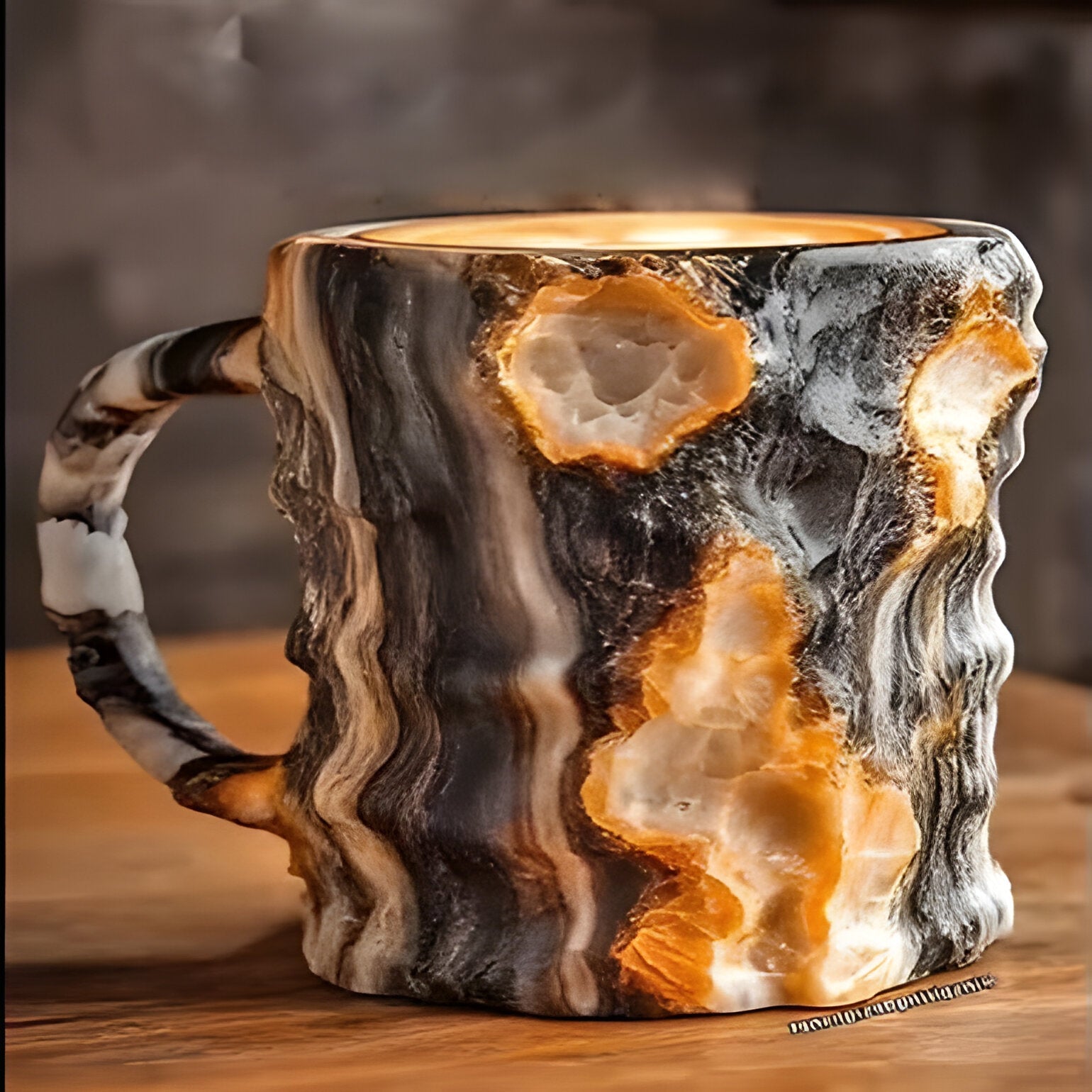 Mugs effet cristal aux teintes minerales