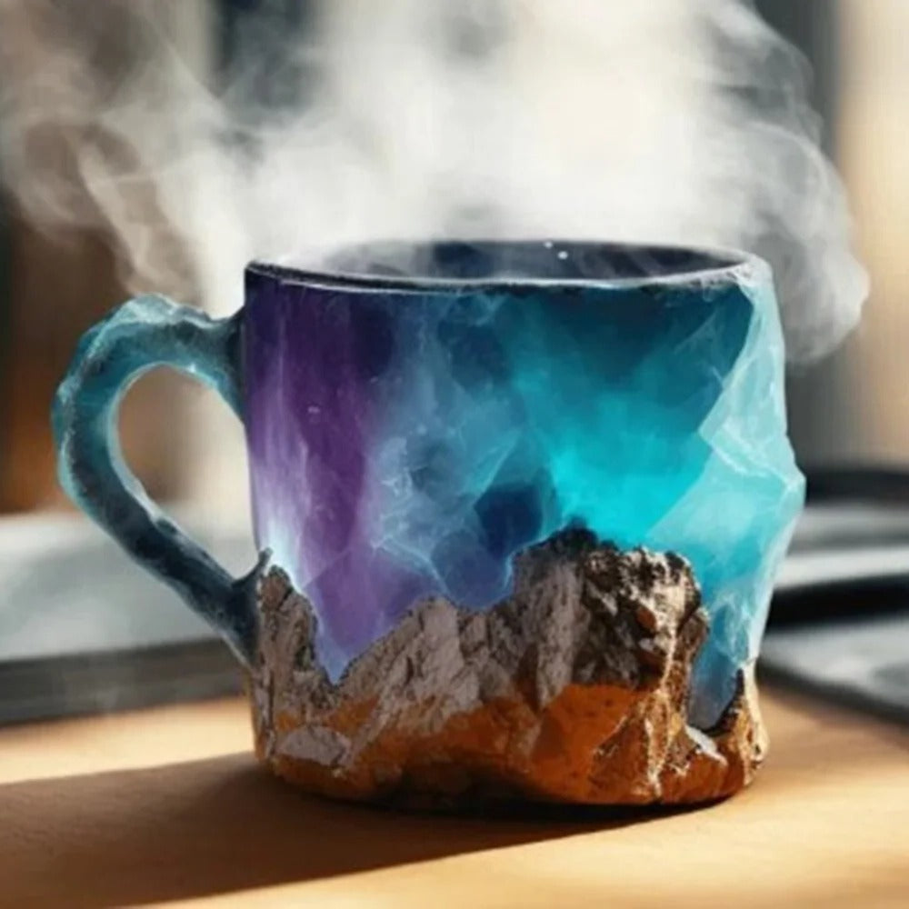 Mugs effet cristal aux teintes minerales