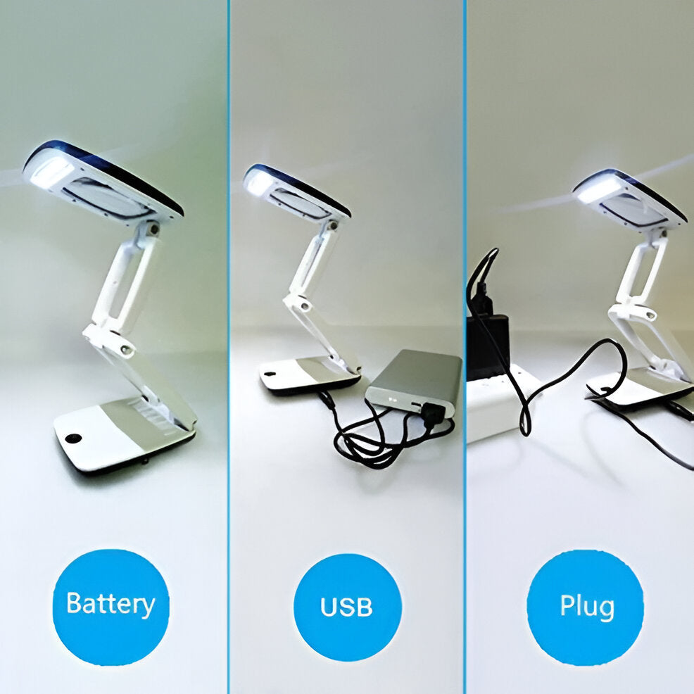 Lampe loupe pleine page sur pied LED