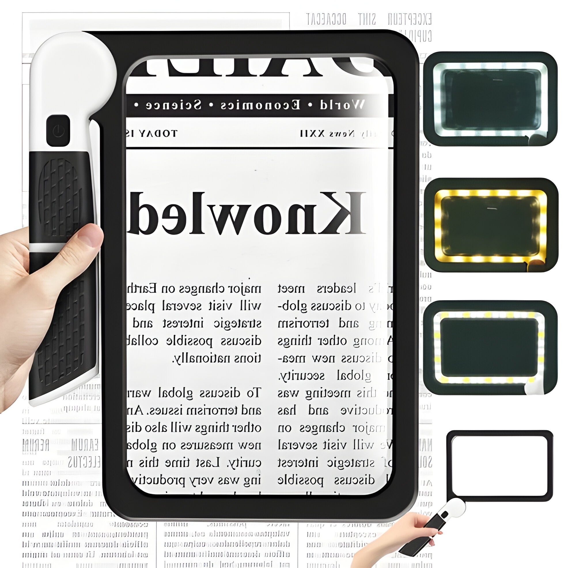 Loupe LED pliable portable de précision