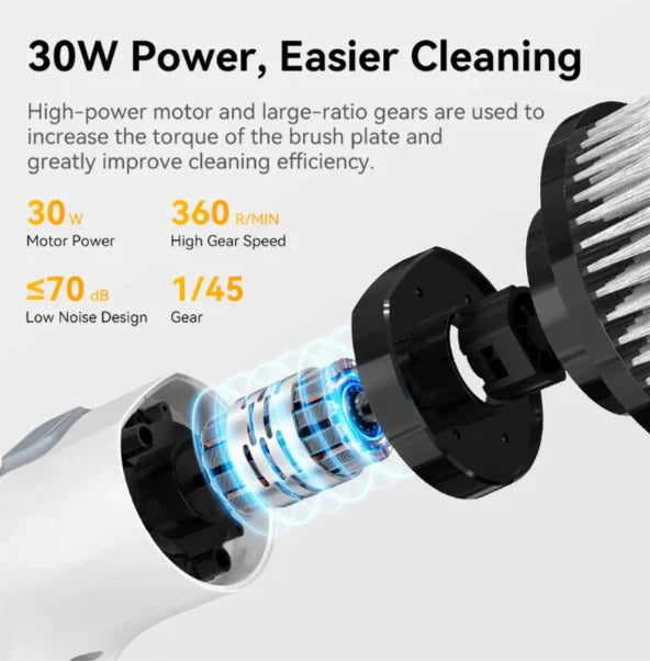 Brosse électrique rechargeable à poignée extensible