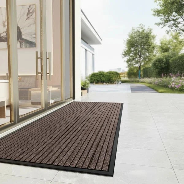 Paillasson robuste antidérapant, motif rayé