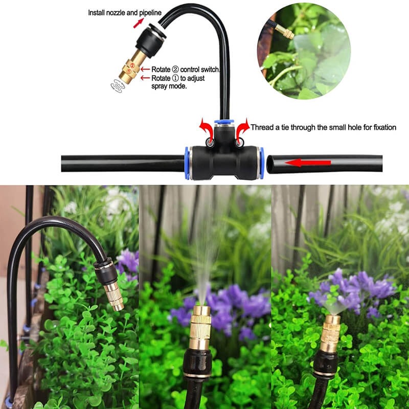 Kit d'Irrigation Goutte à Goutte avec Tuyau Flexible