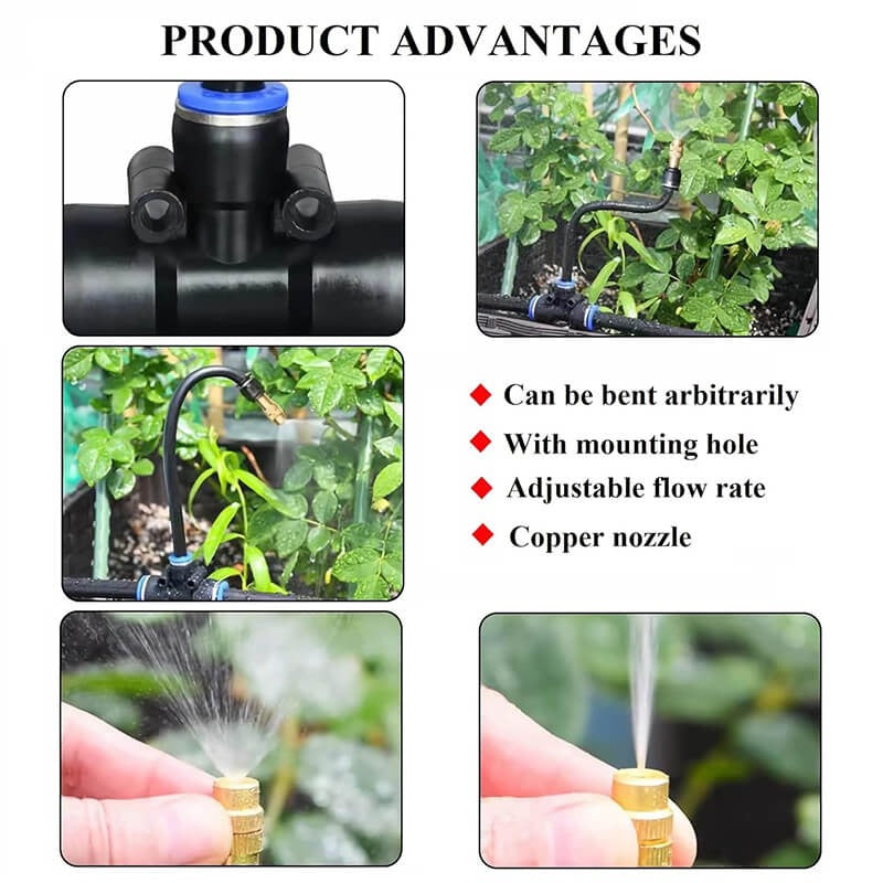 Kit d'Irrigation Goutte à Goutte avec Tuyau Flexible