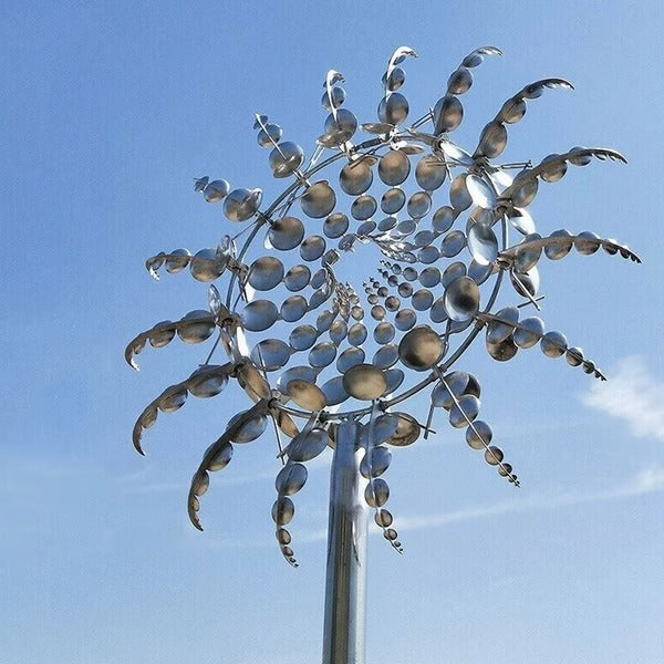 Double-Motion Metal Garden Windmill