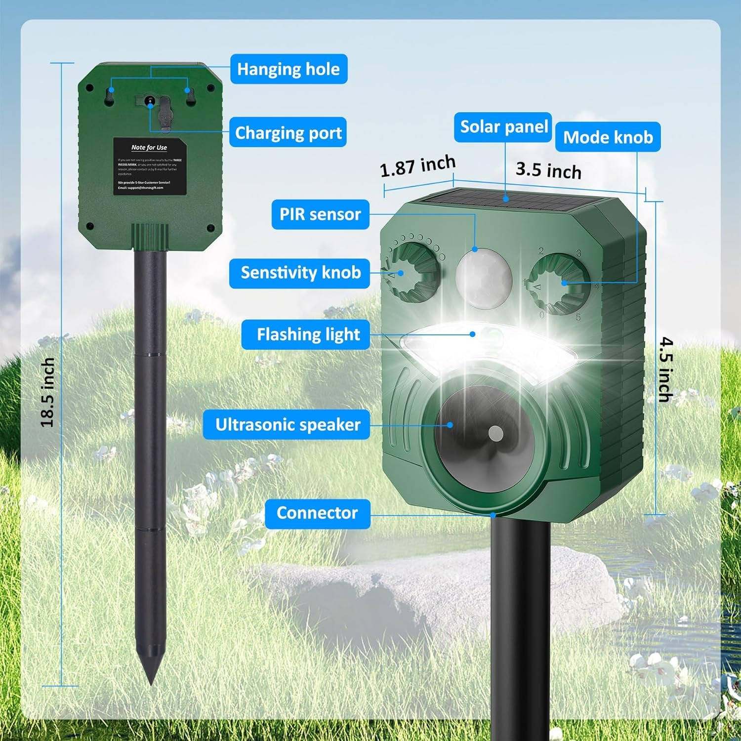 Advanced Ultrasonic Repellent for Cats and Dogs