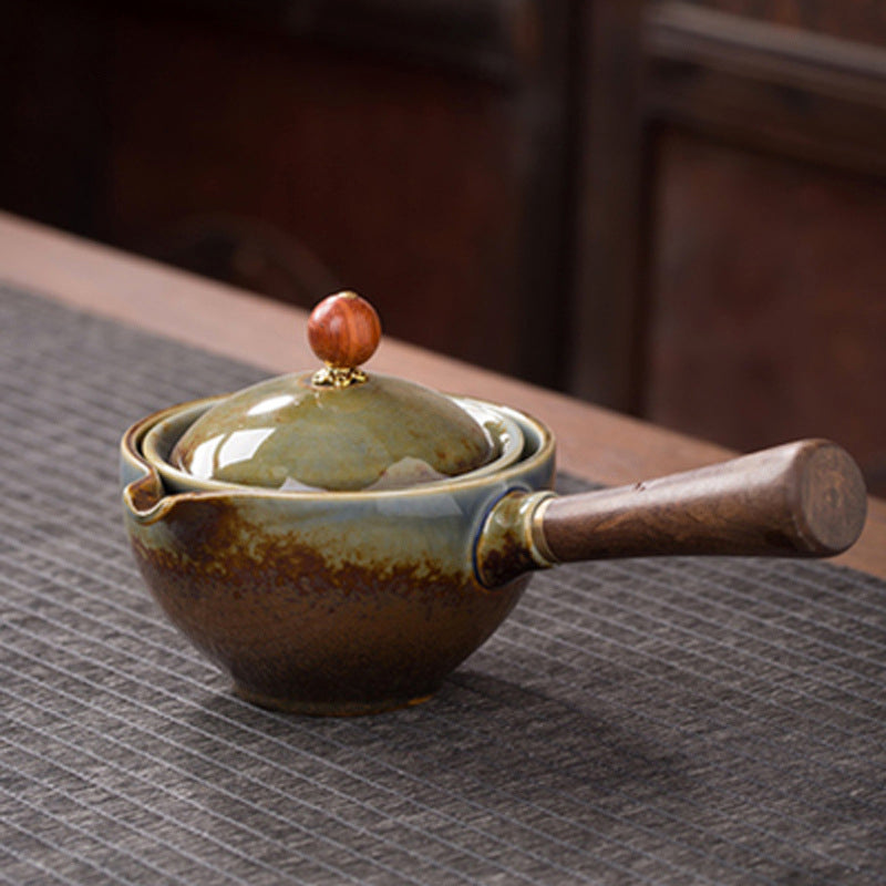Japanese Tea Set with Rotating Ceramic Teapot