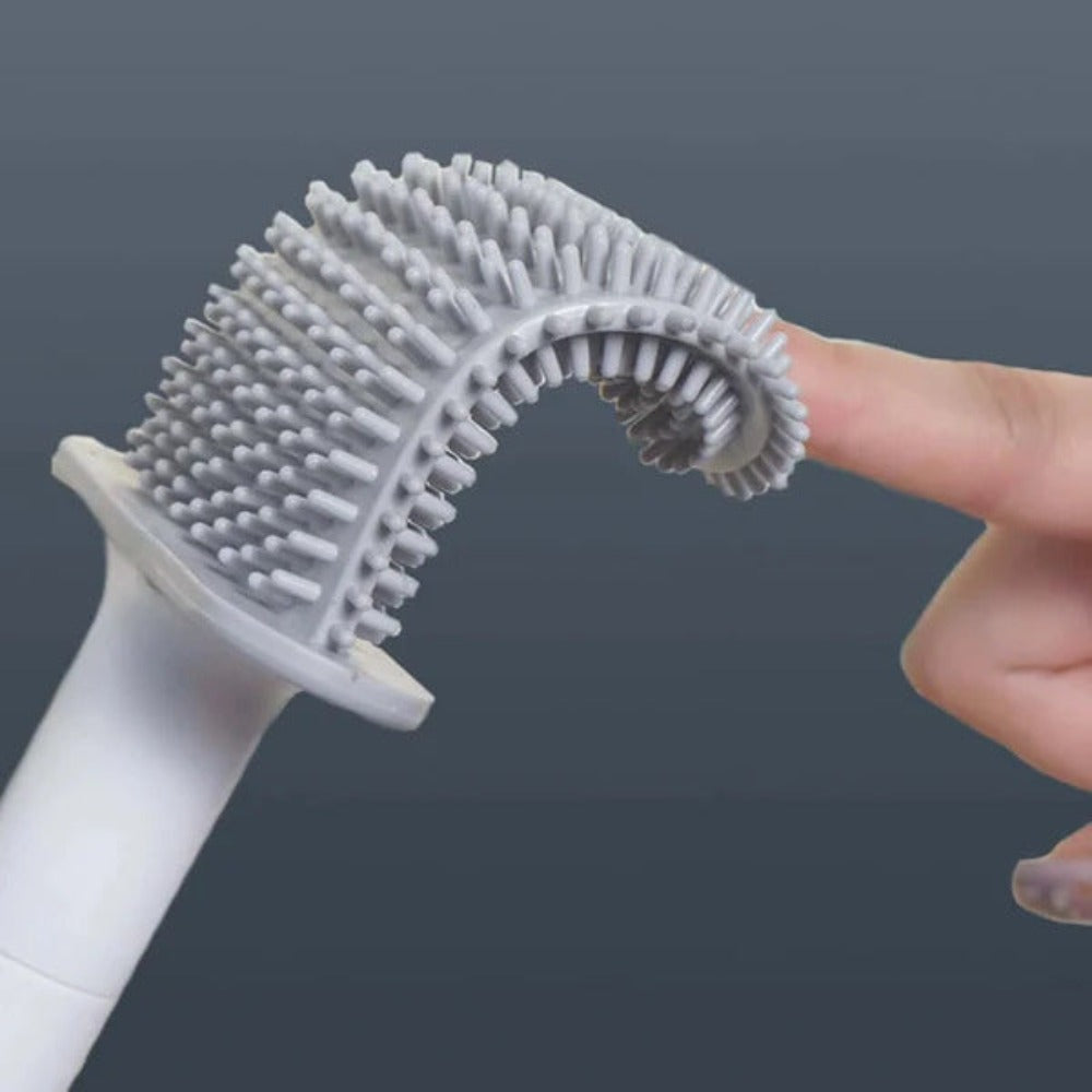 Brosse WC en Silicone avec Support Mural