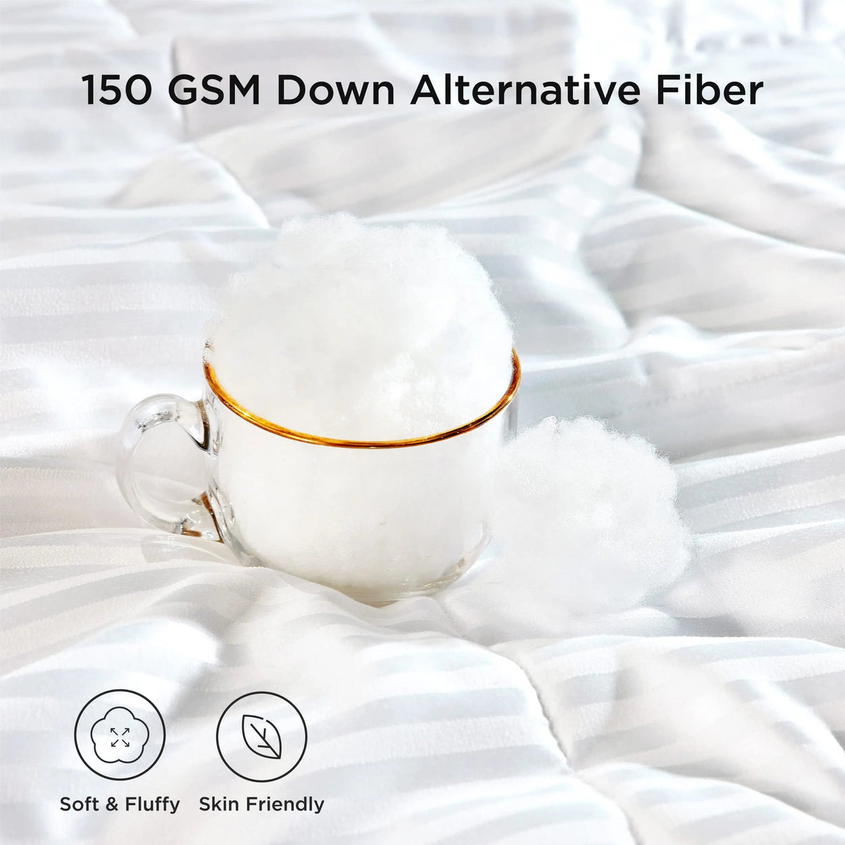 Lightweight Box-Stitched Duvet Insert, 150 GSM