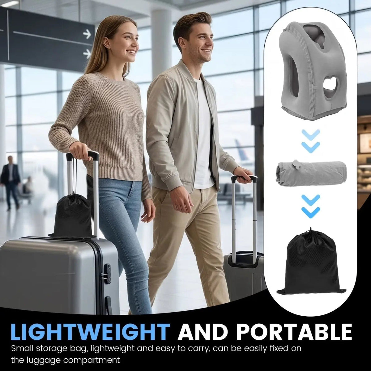 Adjustable Inflatable Travel Pillow