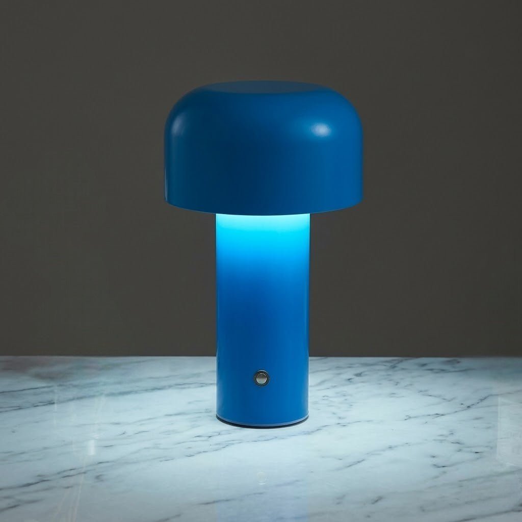 Cordless Mushroom Table Lamp, 3 Shades of White