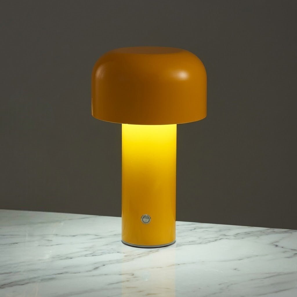 Cordless Mushroom Table Lamp, 3 Shades of White