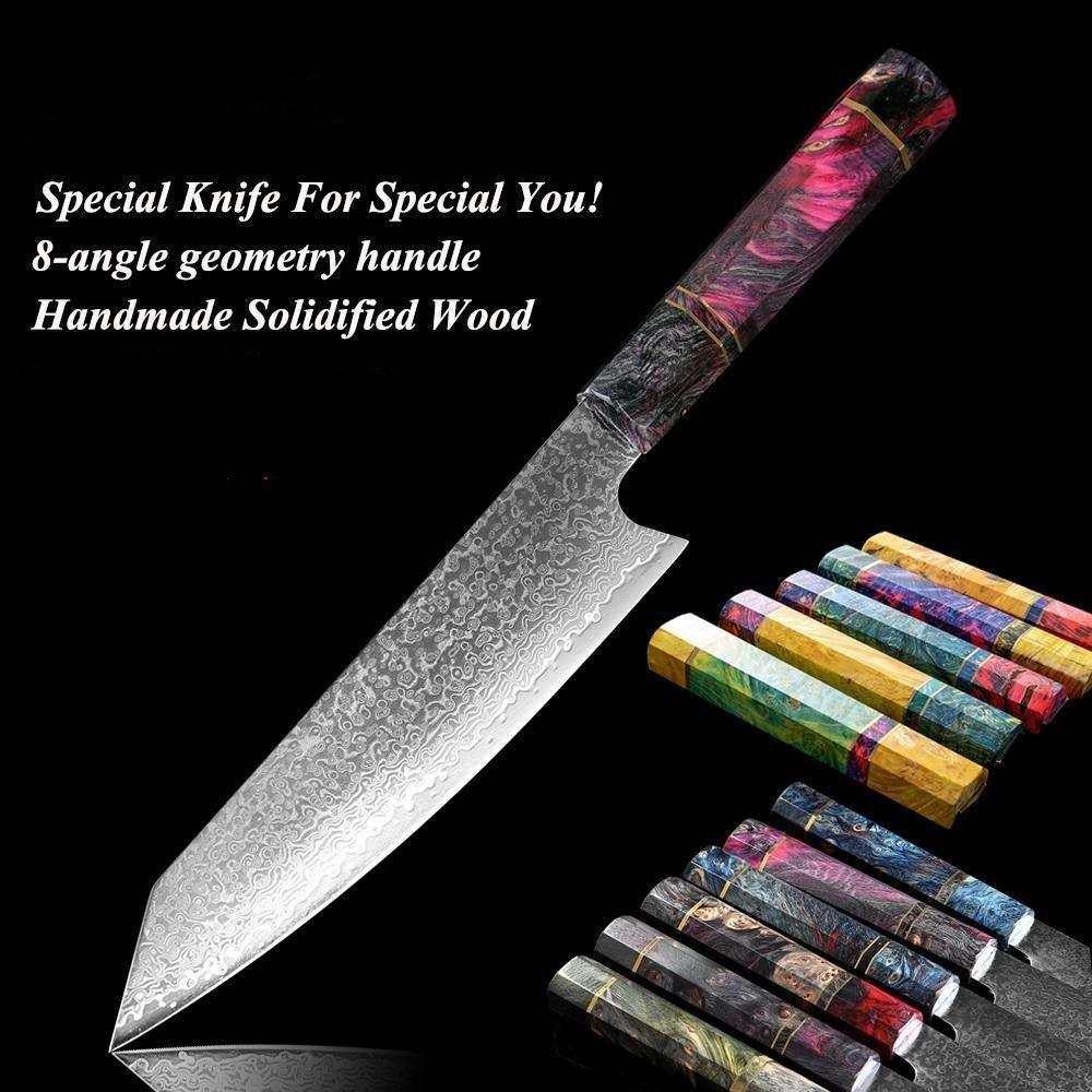 Japanese VG10 Damascus Steel Chef Knife, 8 Inch