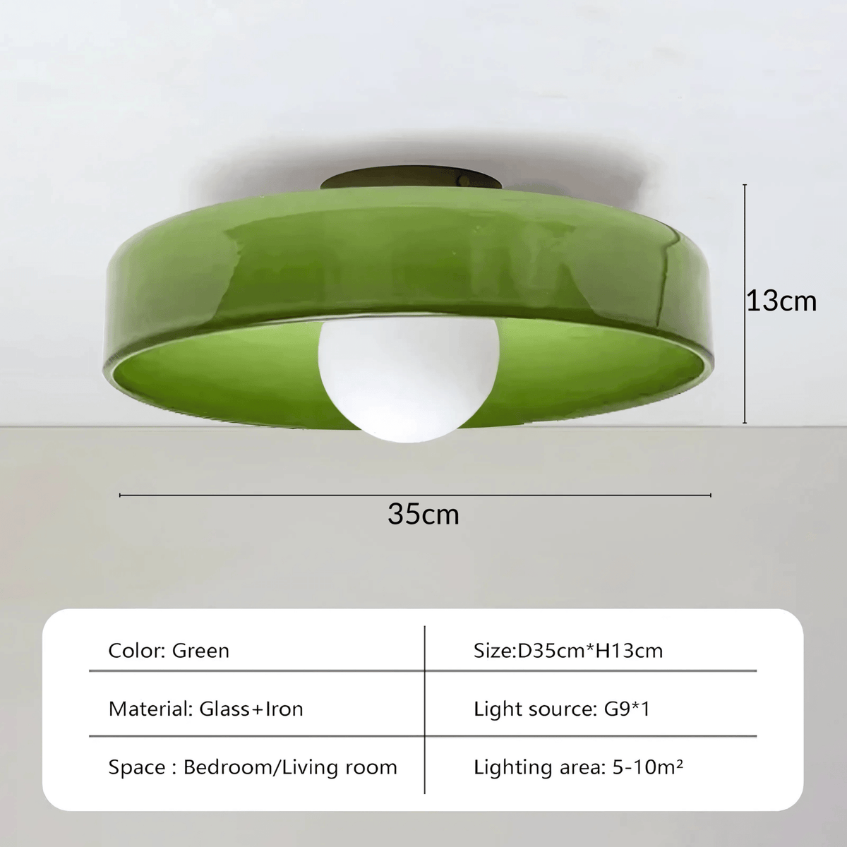Applique ou plafonnier rond en verre brillant