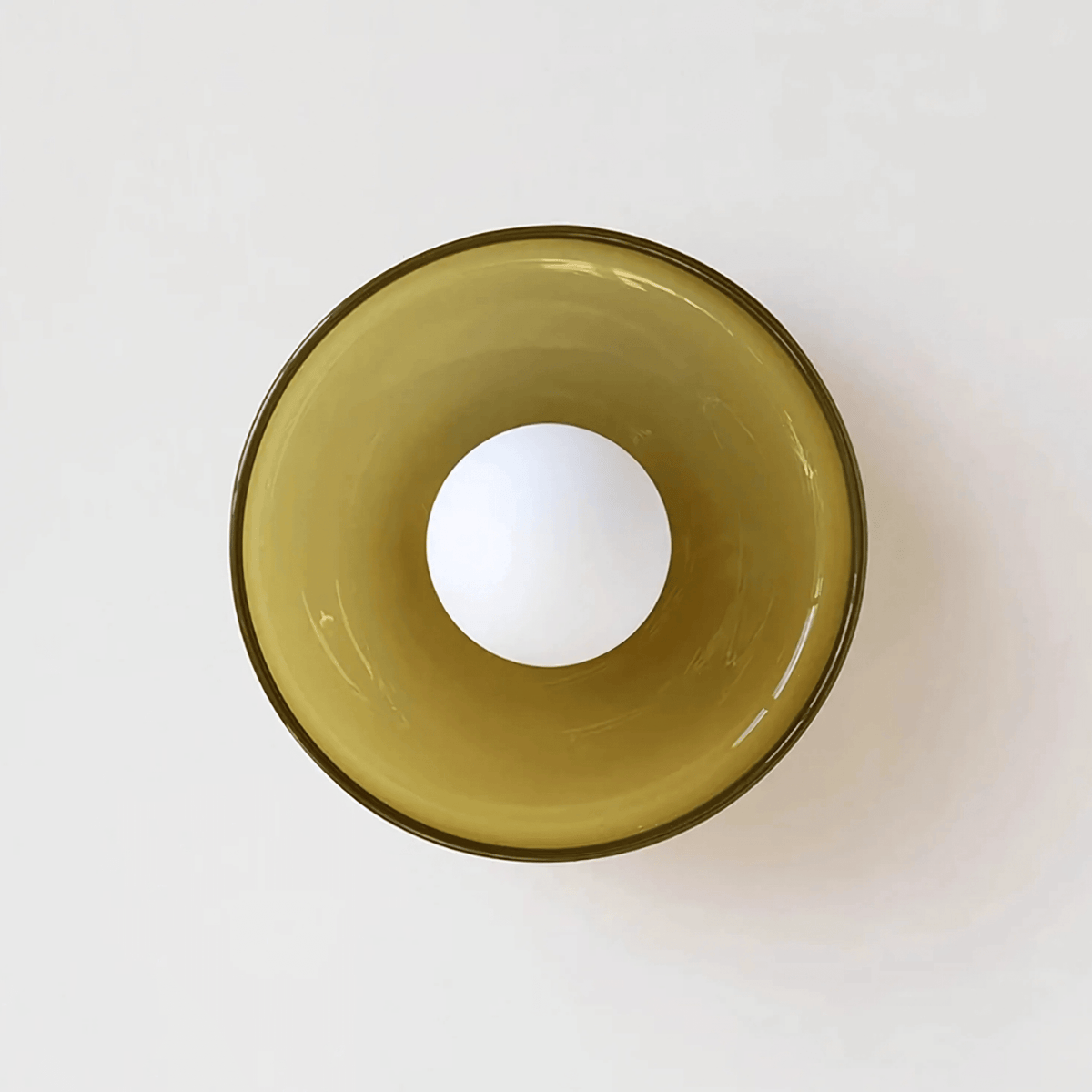Applique ou plafonnier rond en verre brillant
