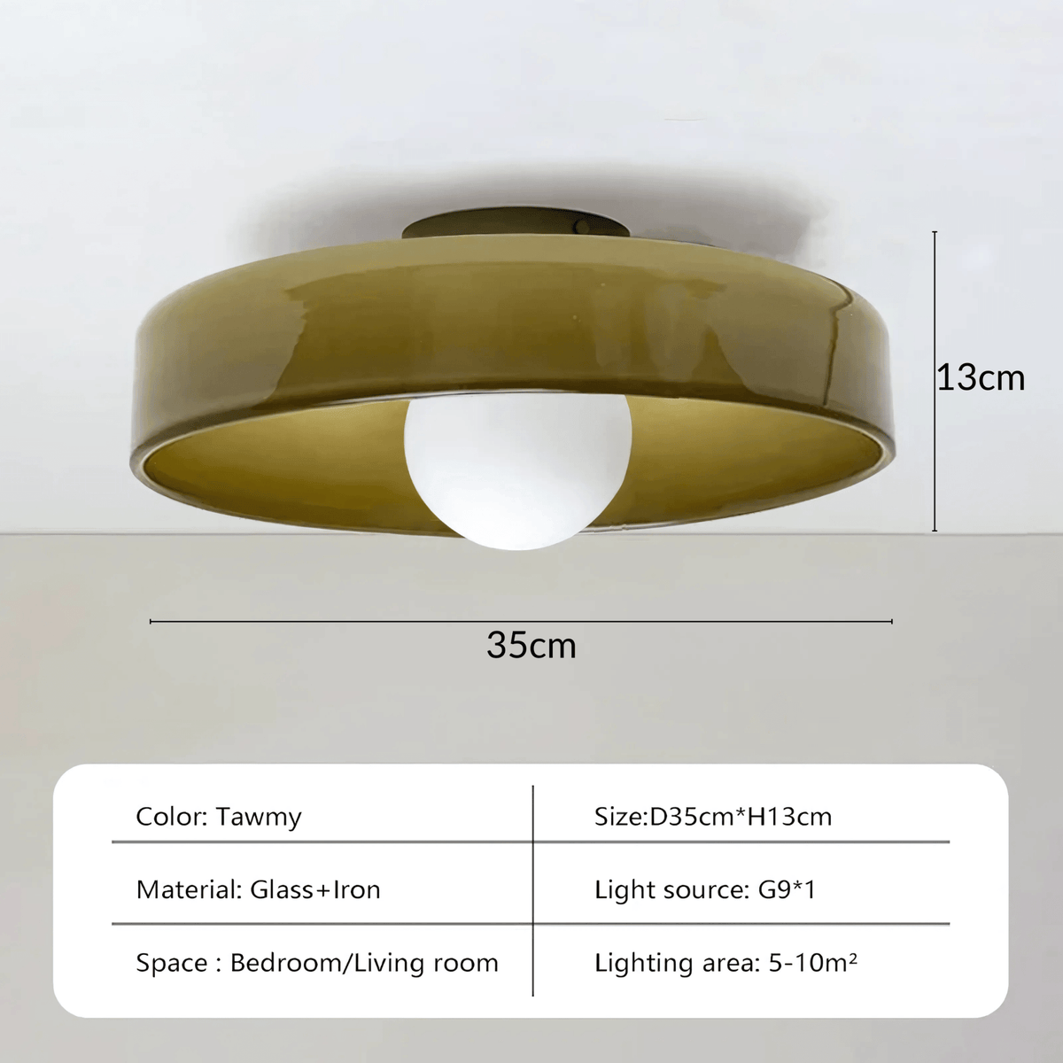 Applique ou plafonnier rond en verre brillant